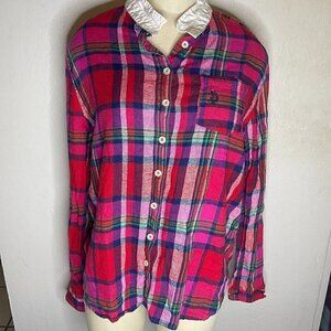 U.S. Polo Assn. Flannel women's long-sleeve plaid shirt Sz. L (Large)